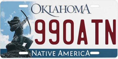 OK license plate 990ATN