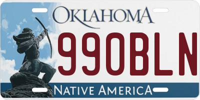 OK license plate 990BLN