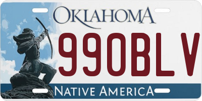OK license plate 990BLV