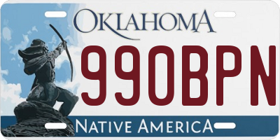 OK license plate 990BPN