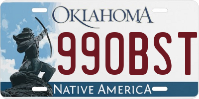 OK license plate 990BST