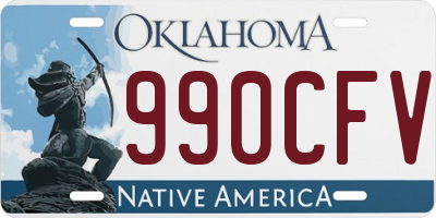 OK license plate 990CFV