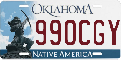 OK license plate 990CGY