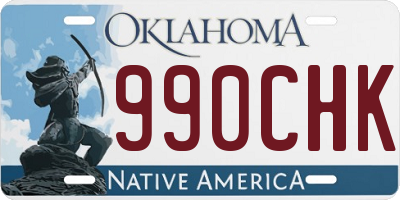 OK license plate 990CHK