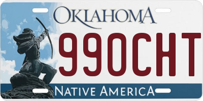 OK license plate 990CHT