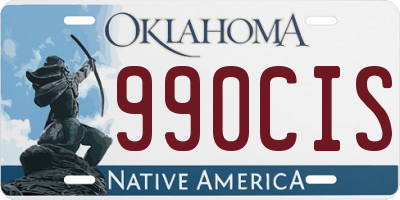 OK license plate 990CIS