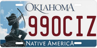OK license plate 990CIZ