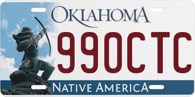 OK license plate 990CTC
