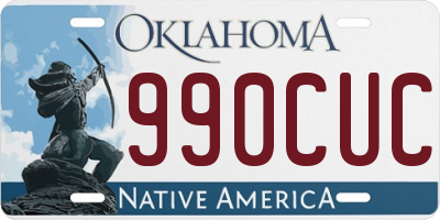 OK license plate 990CUC