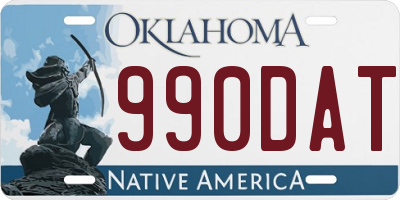 OK license plate 990DAT
