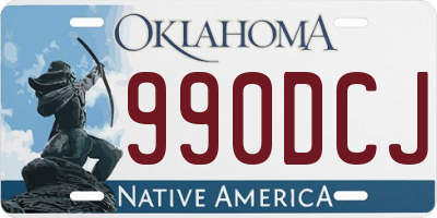 OK license plate 990DCJ
