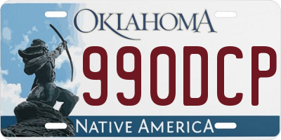 OK license plate 990DCP
