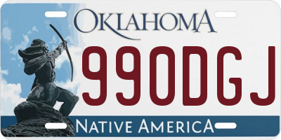 OK license plate 990DGJ