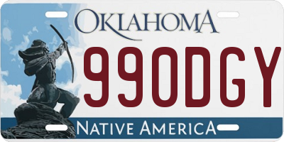 OK license plate 990DGY