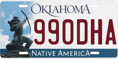 OK license plate 990DHA