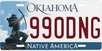 OK license plate 990DNG