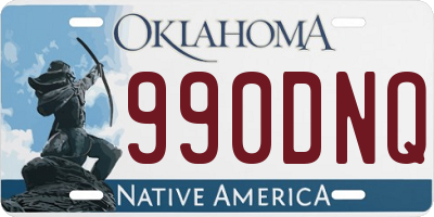 OK license plate 990DNQ