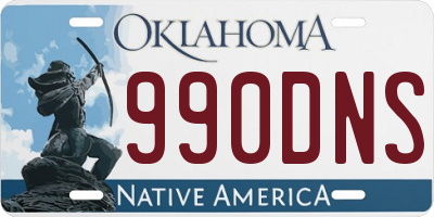 OK license plate 990DNS