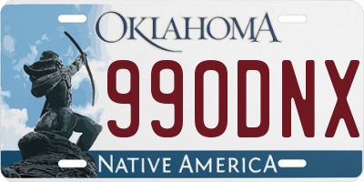 OK license plate 990DNX