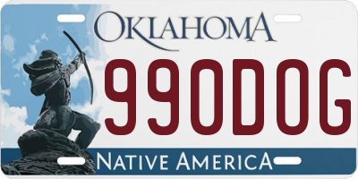 OK license plate 990DOG