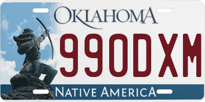 OK license plate 990DXM