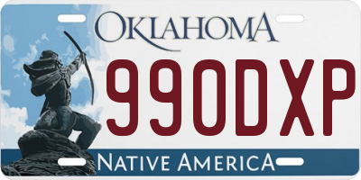 OK license plate 990DXP