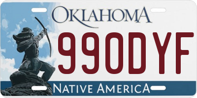 OK license plate 990DYF