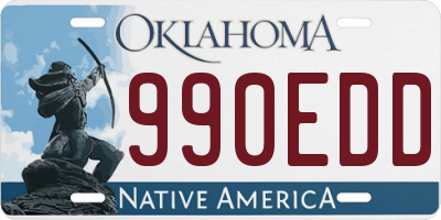 OK license plate 990EDD