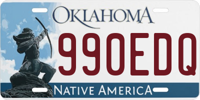 OK license plate 990EDQ