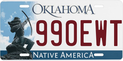OK license plate 990EWT