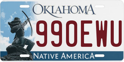 OK license plate 990EWU