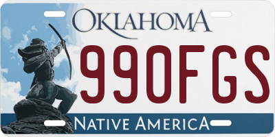 OK license plate 990FGS