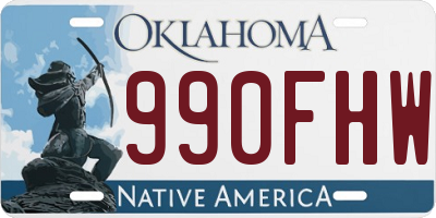 OK license plate 990FHW