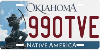 OK license plate 990TVE