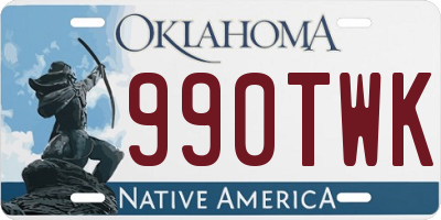 OK license plate 990TWK