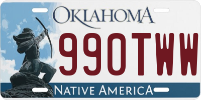 OK license plate 990TWW