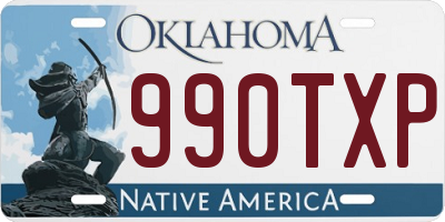 OK license plate 990TXP