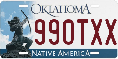 OK license plate 990TXX