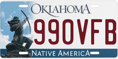 OK license plate 990VFB
