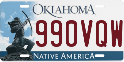 OK license plate 990VQW