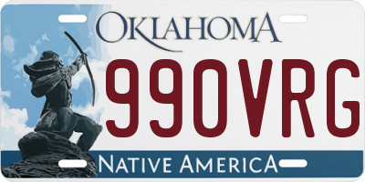 OK license plate 990VRG