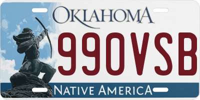 OK license plate 990VSB