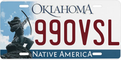 OK license plate 990VSL