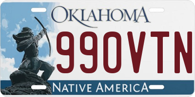 OK license plate 990VTN