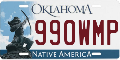 OK license plate 990WMP