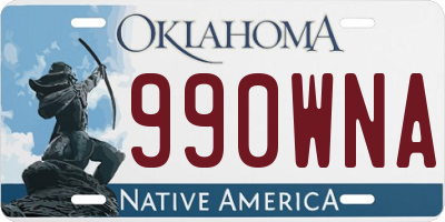OK license plate 990WNA