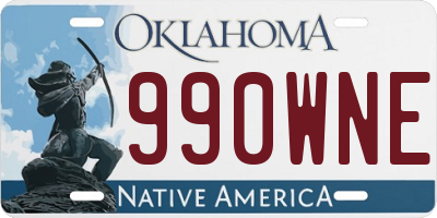 OK license plate 990WNE