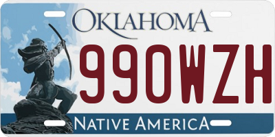 OK license plate 990WZH