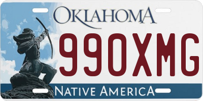 OK license plate 990XMG