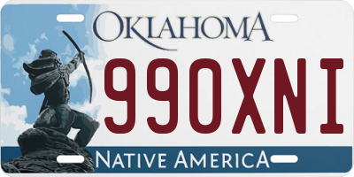 OK license plate 990XNI